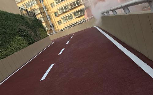 人民路街道彩色路面